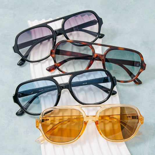 Thin Acetate Bridge Sunglasses Set