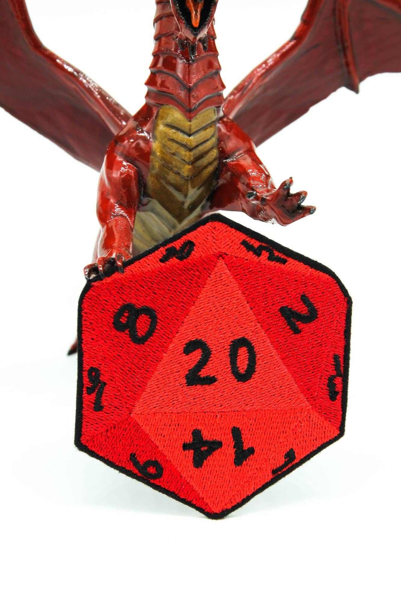 D20 20 Sided Die Embroidered Patch