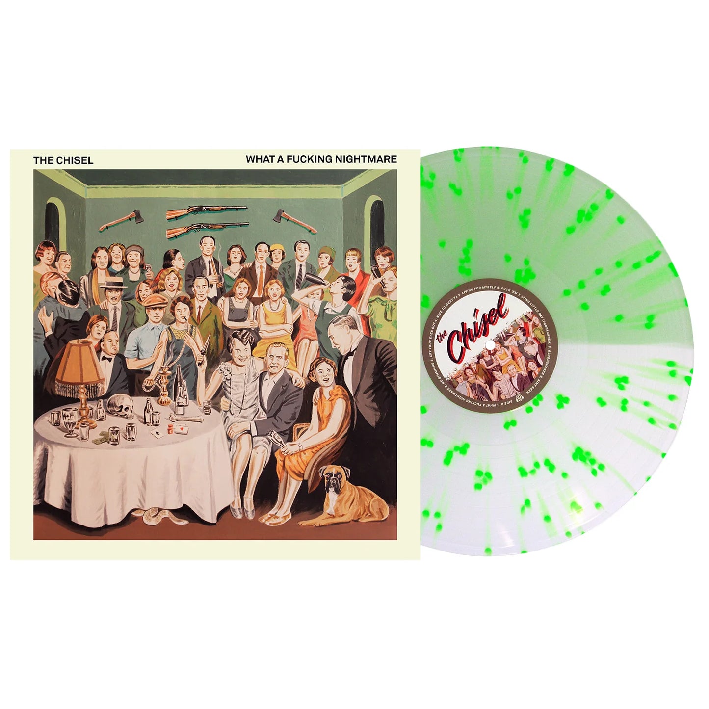 The Chisel - What A Fucking Nightmare - Half Coke Bottle/Half Clear W/ Neon Green Splatter LP