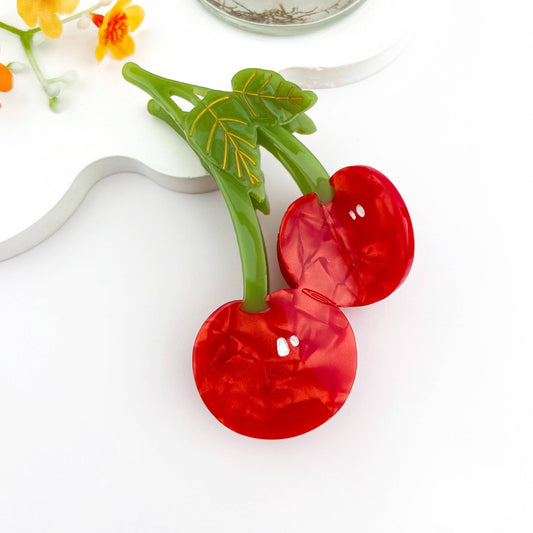 Original Juicy Cherry Acetate Fruit Hair Claw Clip