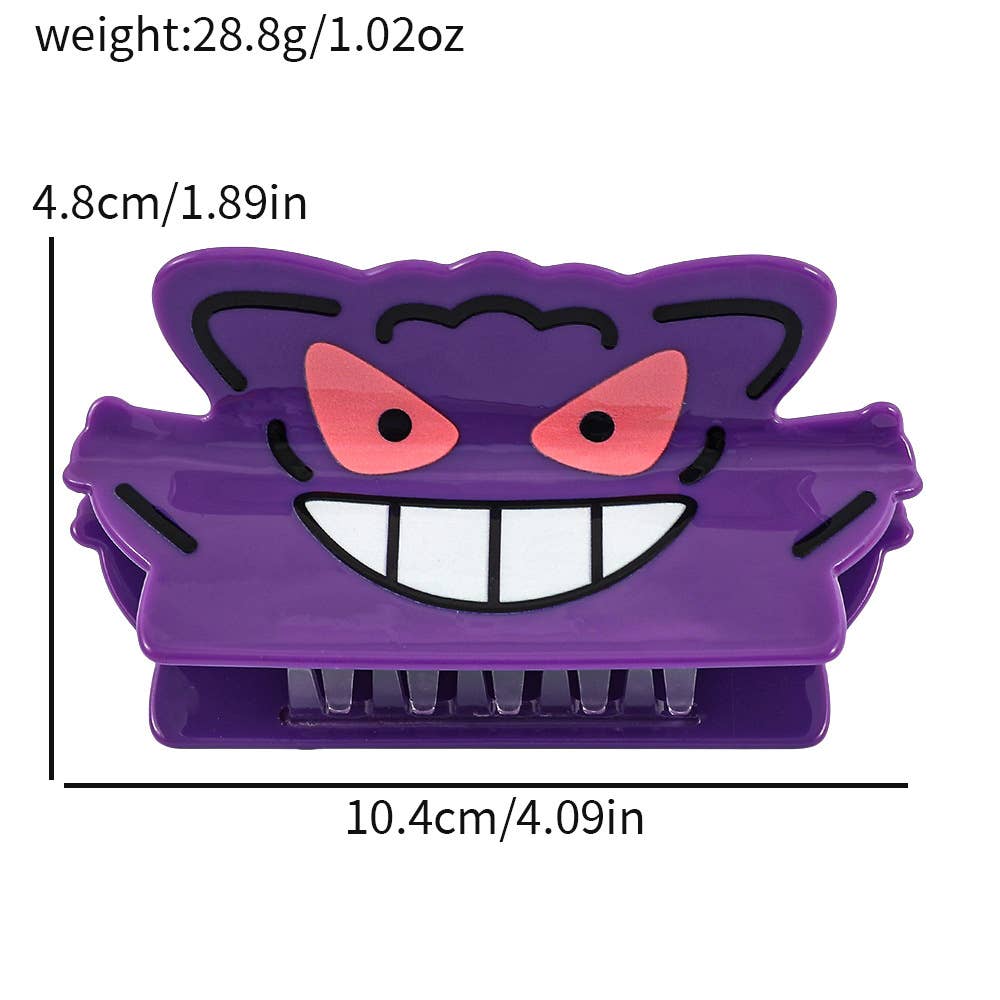 Evil Purple Hair Clips