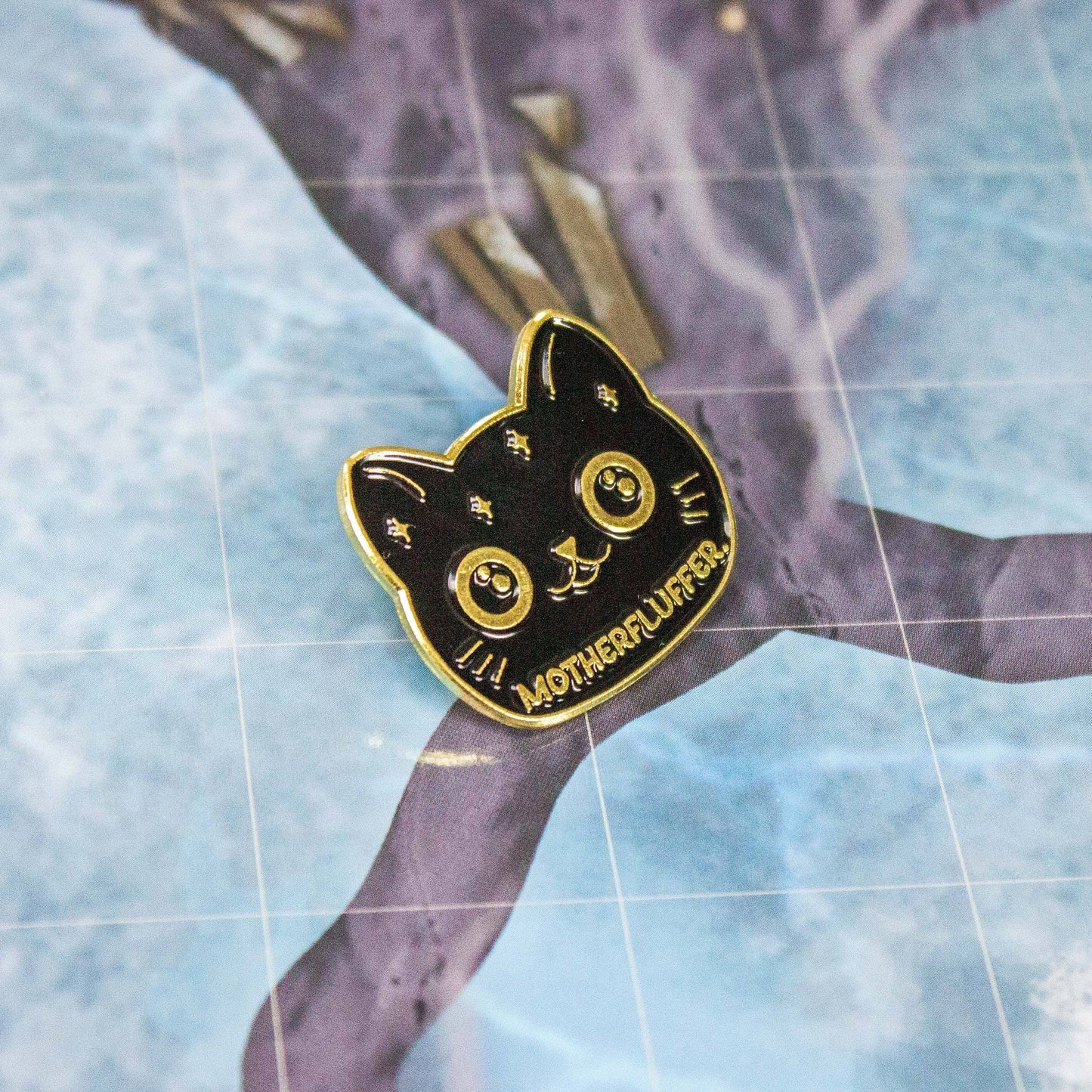 Motherfluffer Black Cat Pin