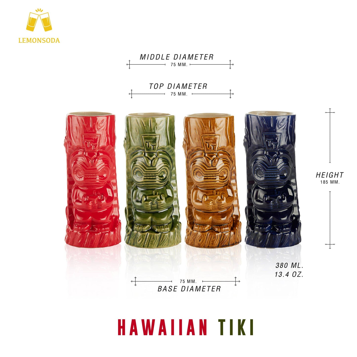 Ceramic Hawaiian Tiki Glass