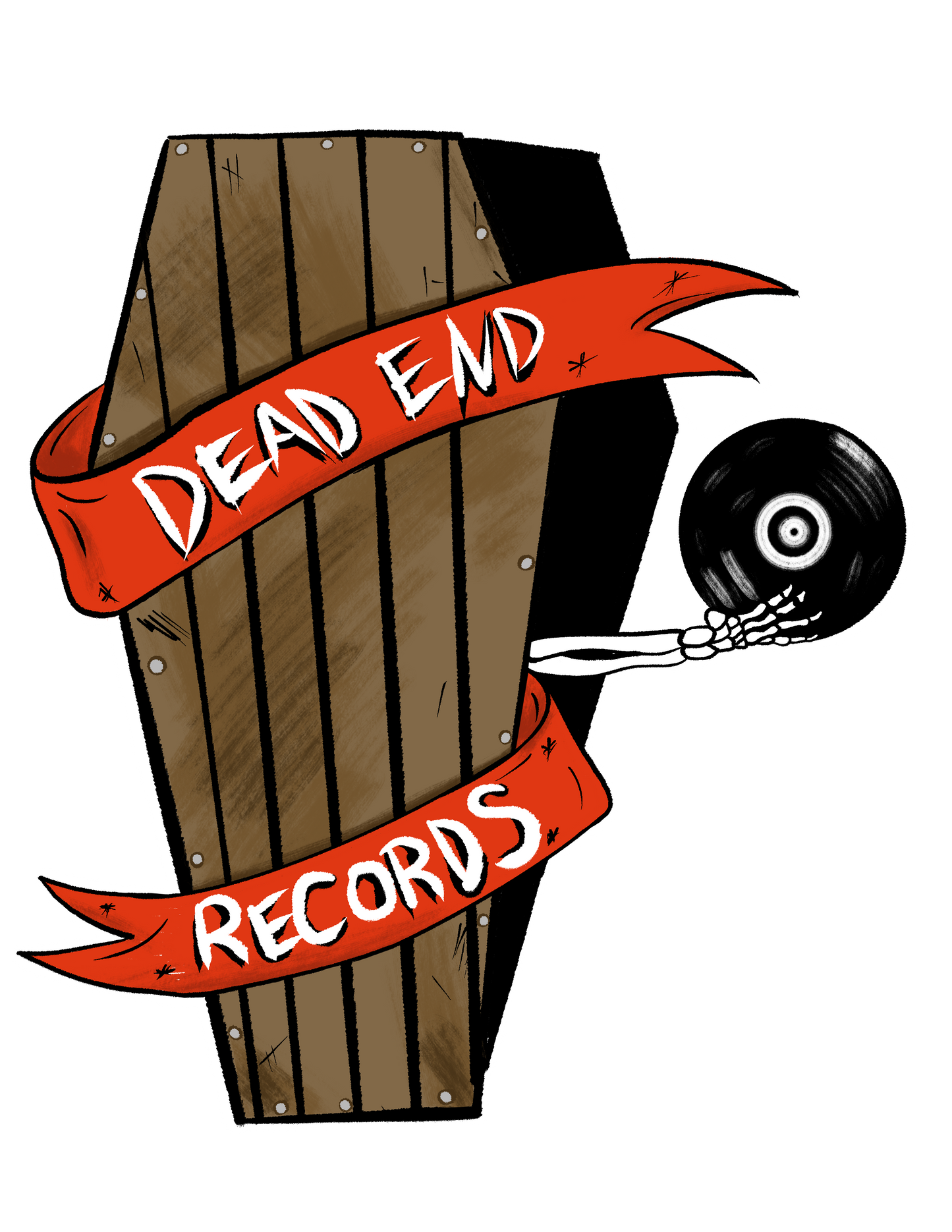 Dead End Records Casket Sticker