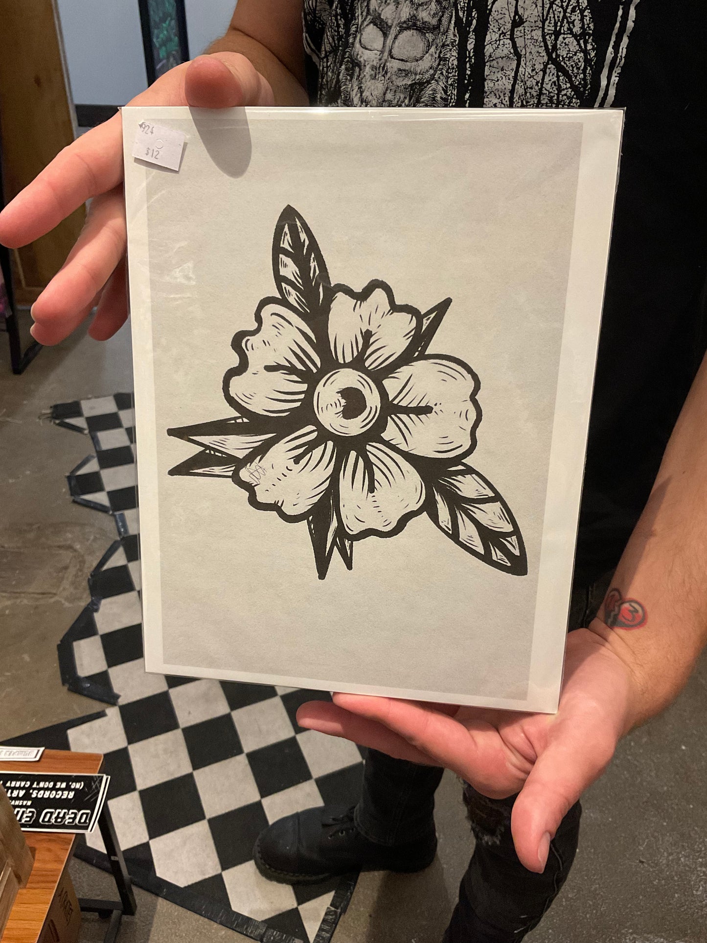 Traditional Flower 8.5x11in Print