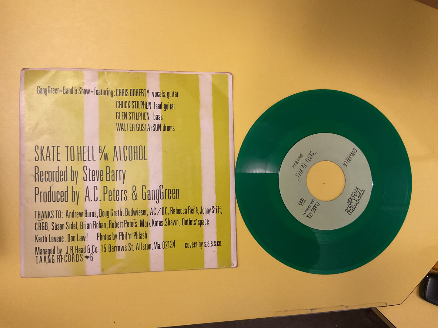 Gang Green - Skate to Hell 7”