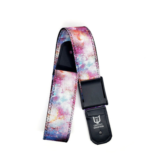 Red Galaxy Locking Guitar Strap