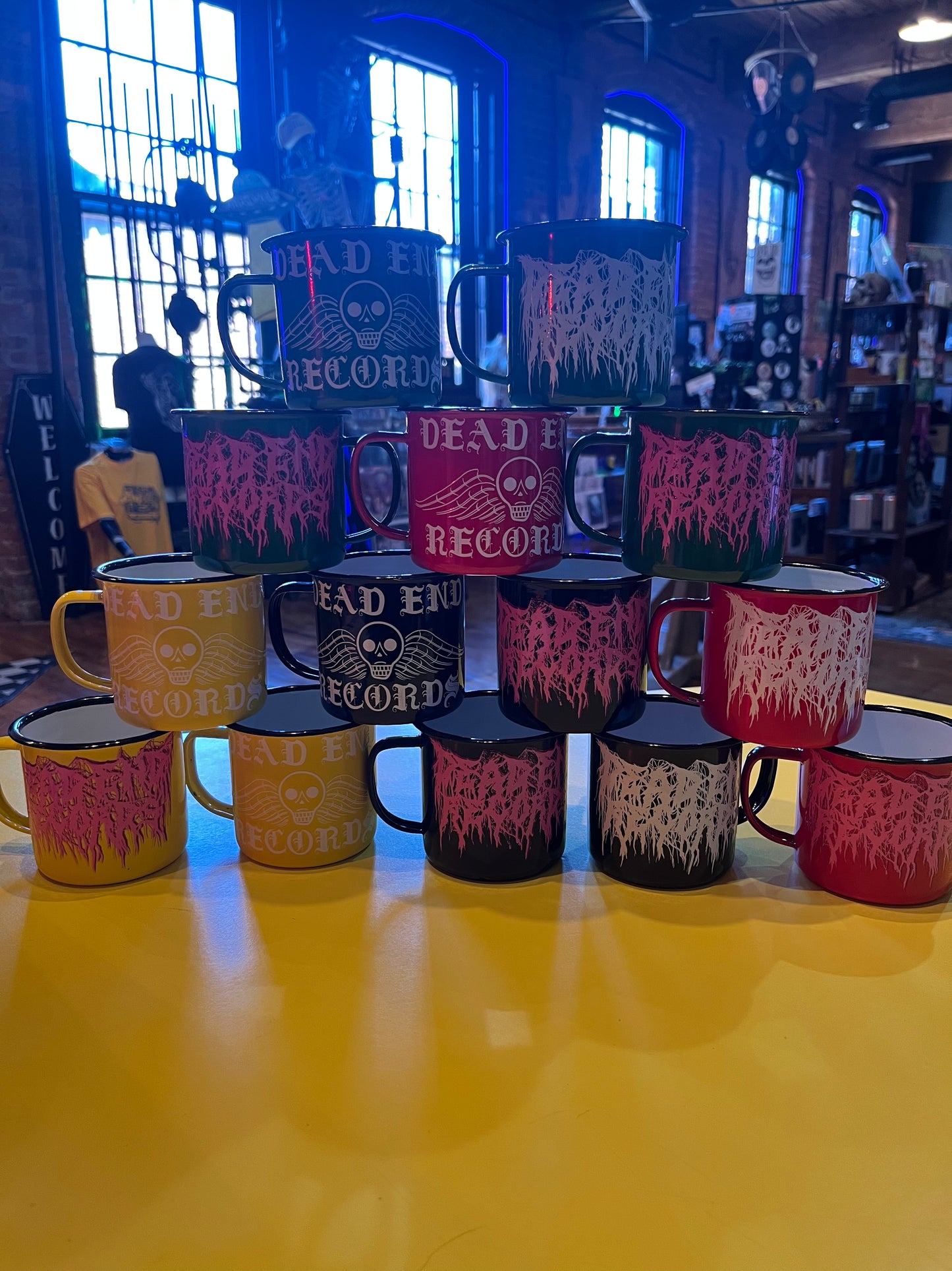 Dead End Records Enamel Mug