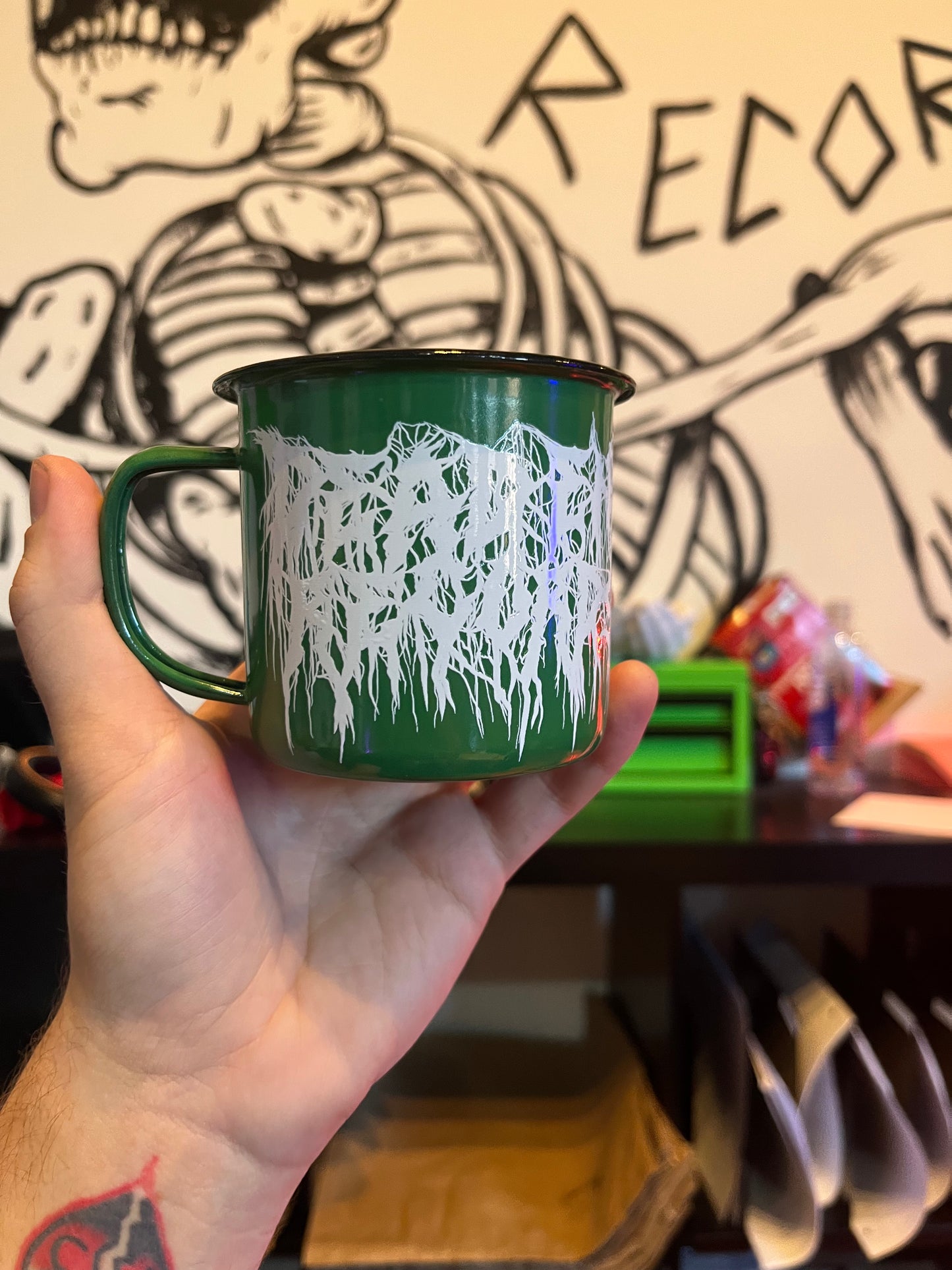 Dead End Records Enamel Mug