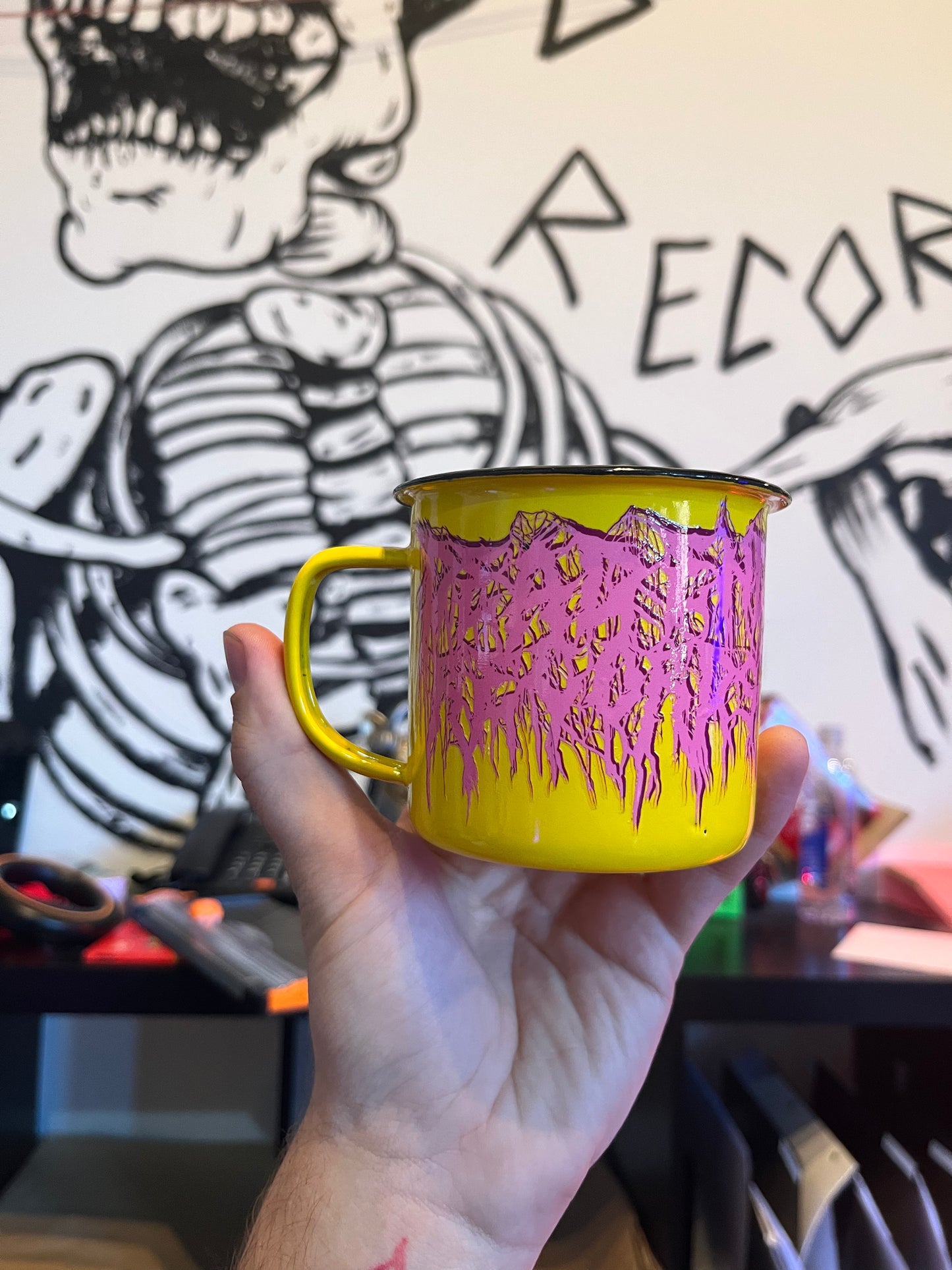 Dead End Records Enamel Mug