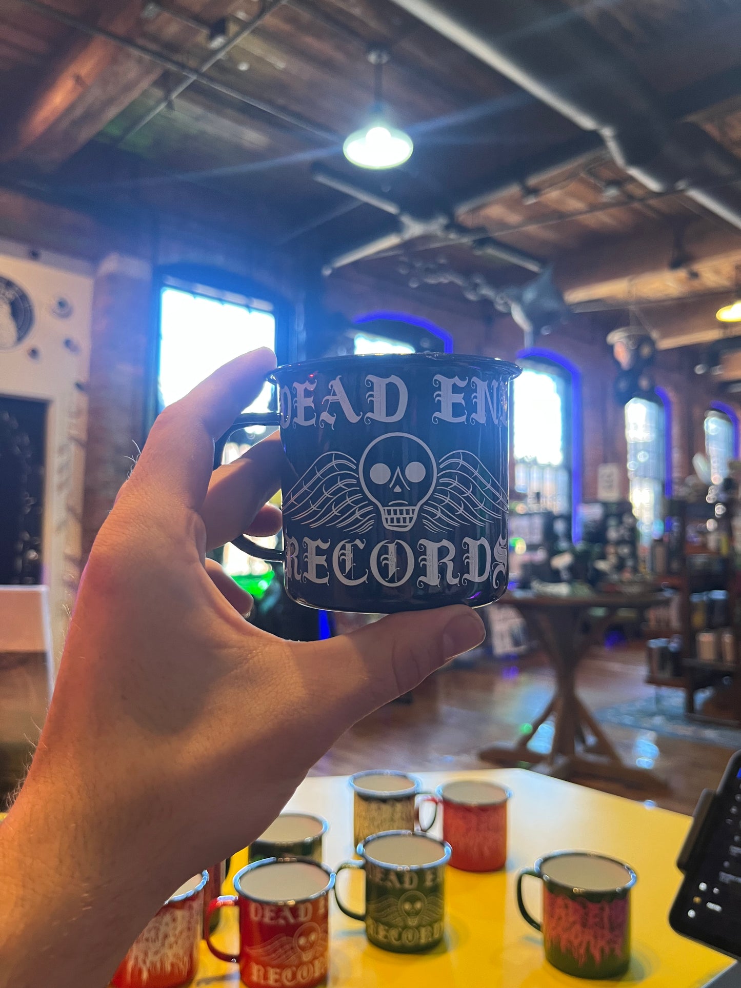 Dead End Records Enamel Mug