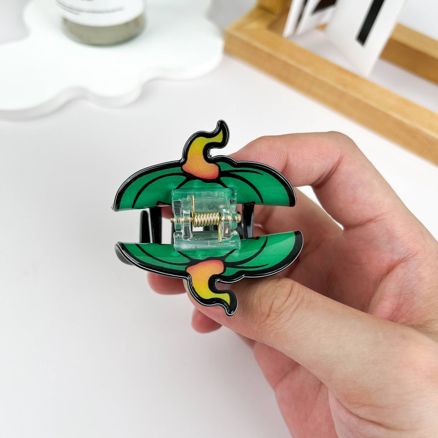 Pumpkin Hair Claw Clip