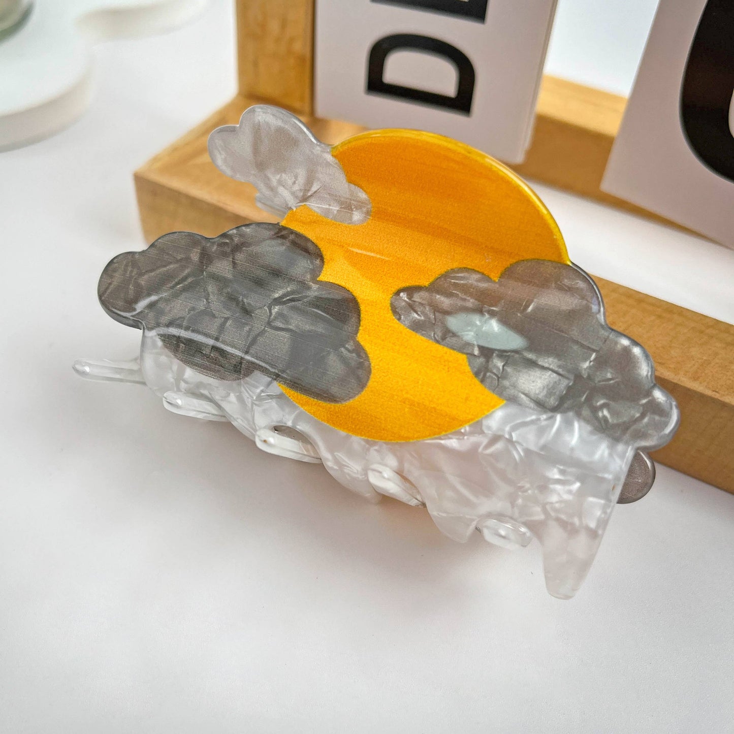 Colorful Sunset Acrylic Hair Claw Clip