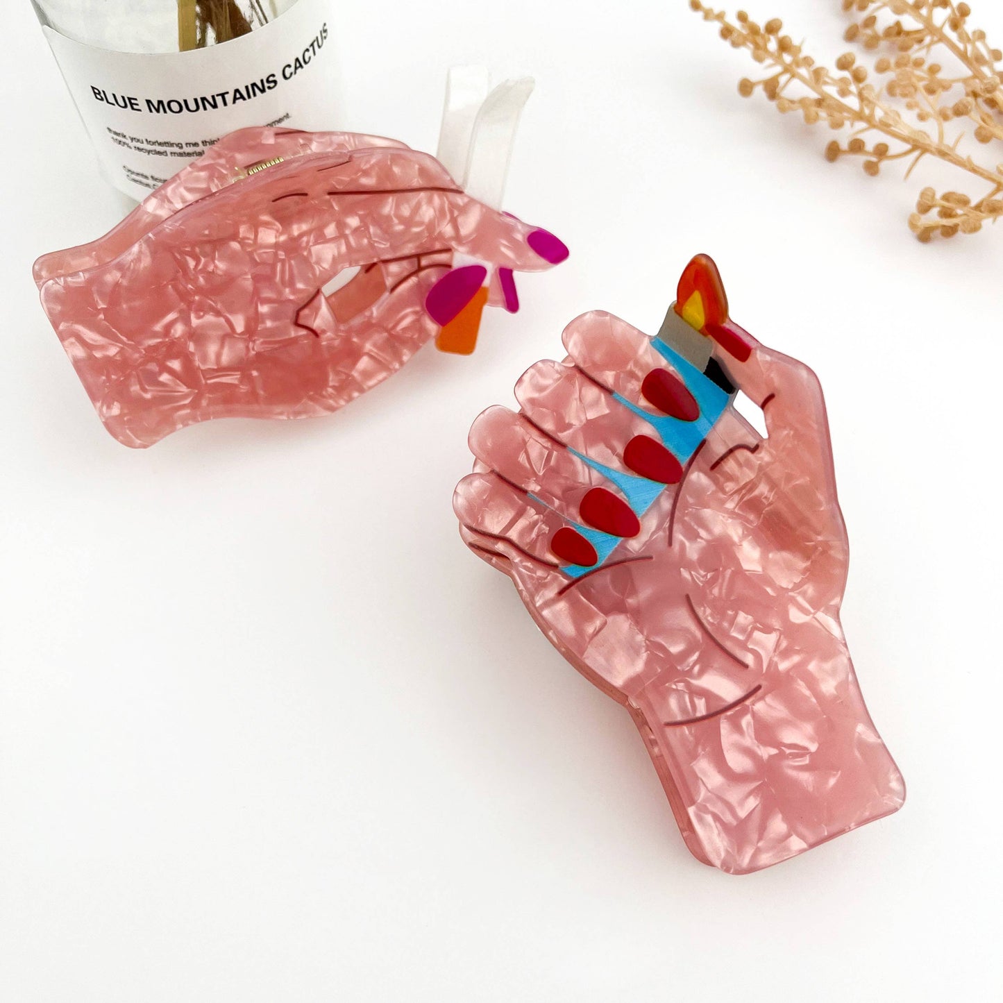 Smoking Hand Hair Claw Clip