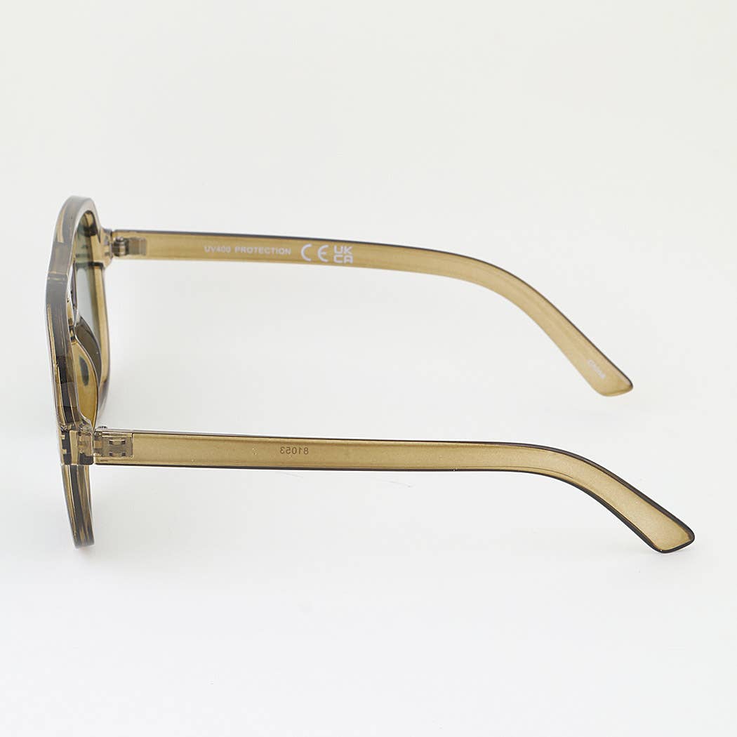 Double Bolted Straight Aviator Sunglasses