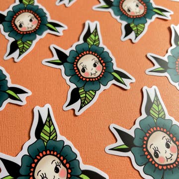 Kewpie Flower Sticker