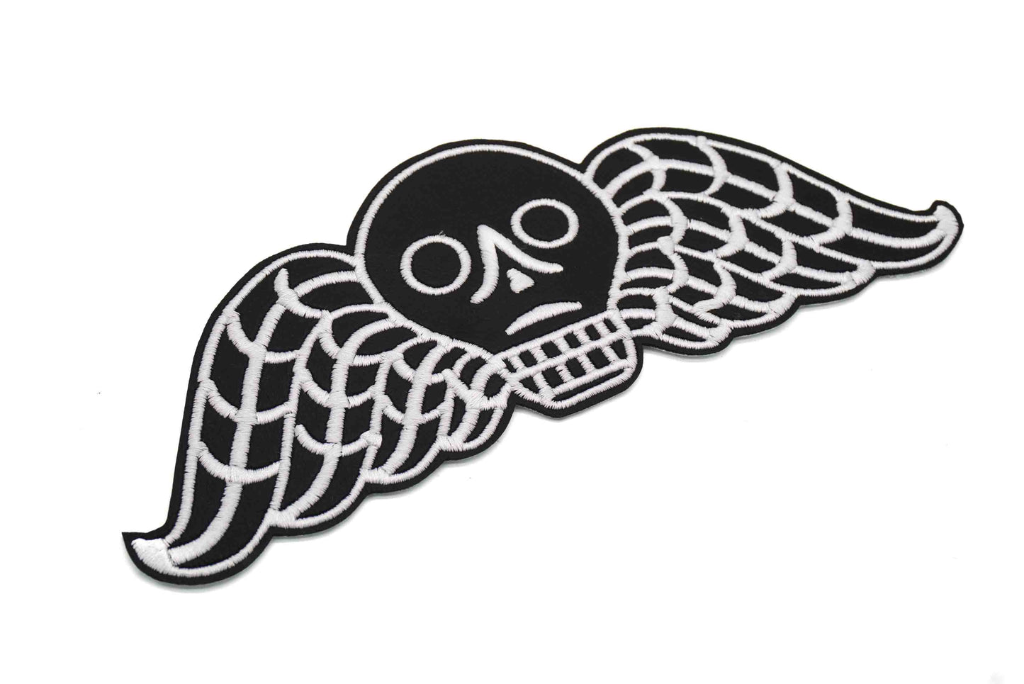 Memento Mori Faux Leather Embroidered Iron on Patch