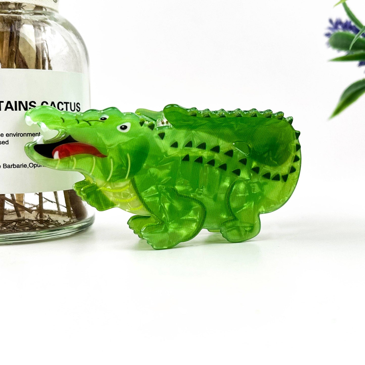 Giant Crocodile Printed Hair Claw Clip