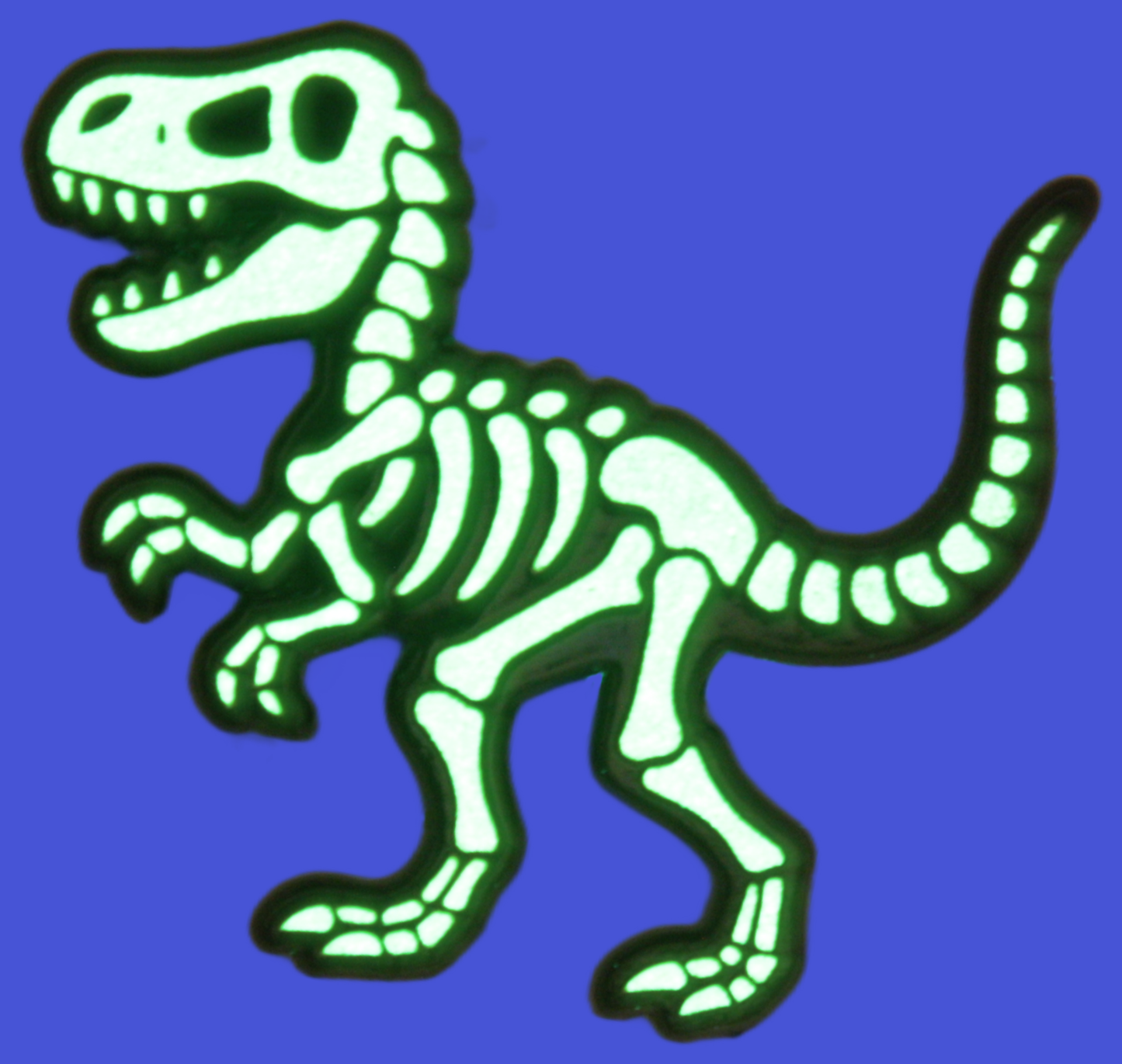 Enamel Pin - Dinosaur - Glow In The Dark T-Rex Skeleton