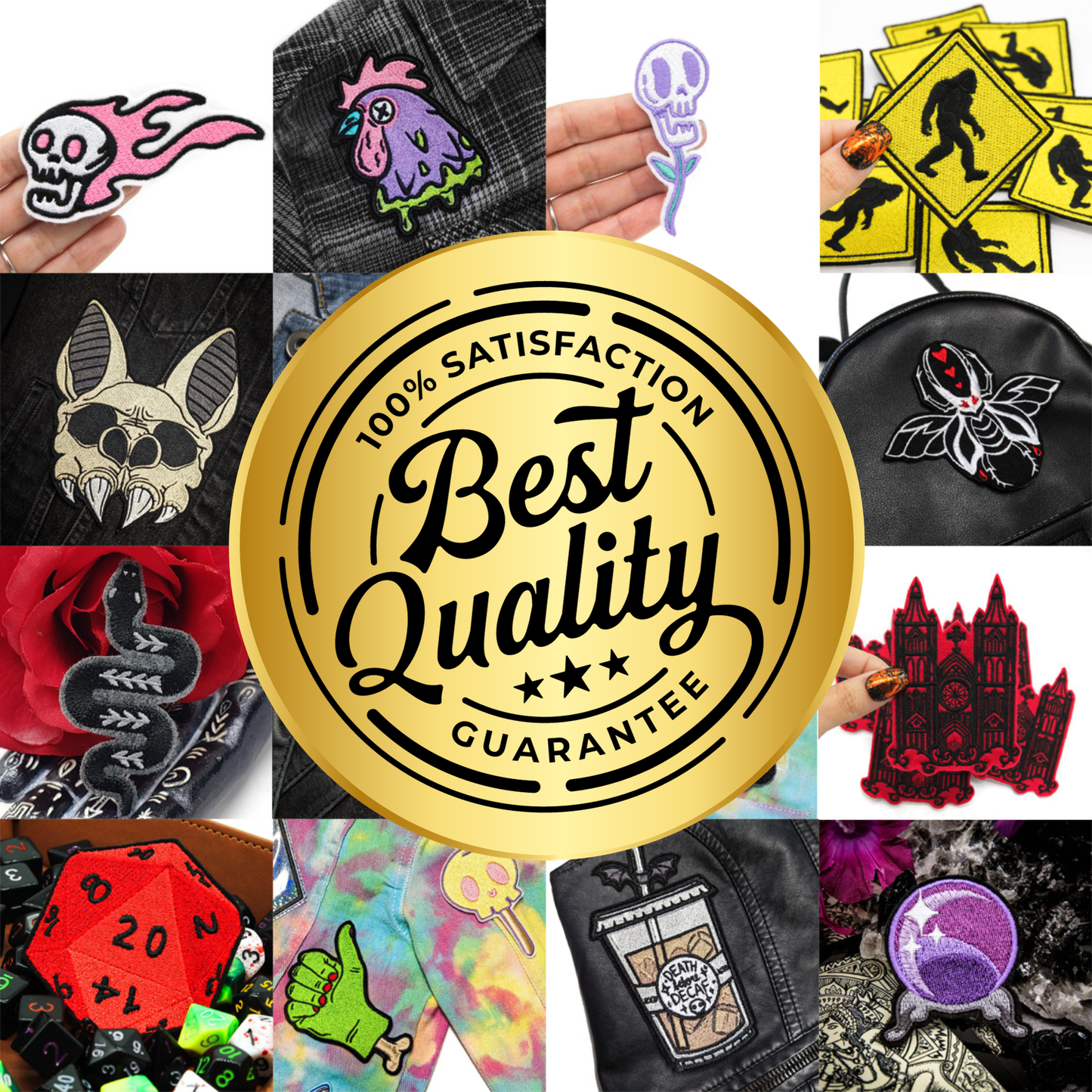 D20 20 Sided Die Embroidered Patch