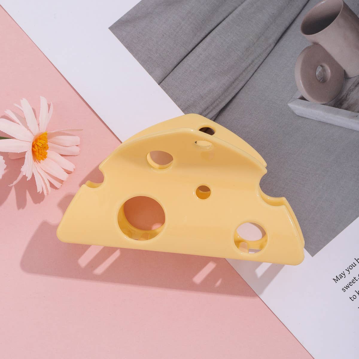 Cheese Wedge Hair Claw Clip