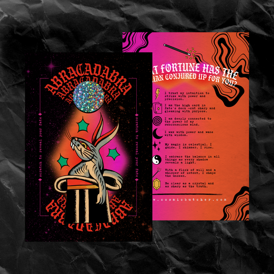 ABRACADABRA Magic Rabbit Scratch Off Fortune Card