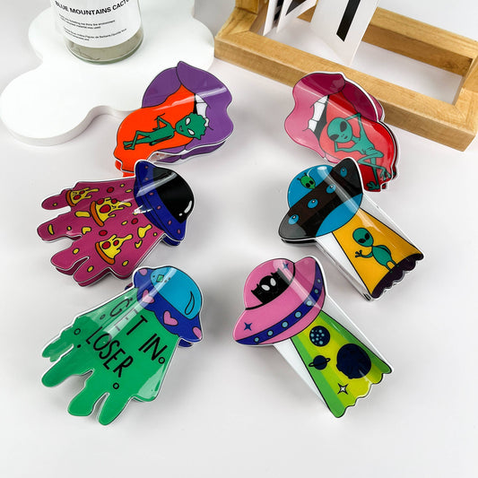 Super cute alien hair claw clip