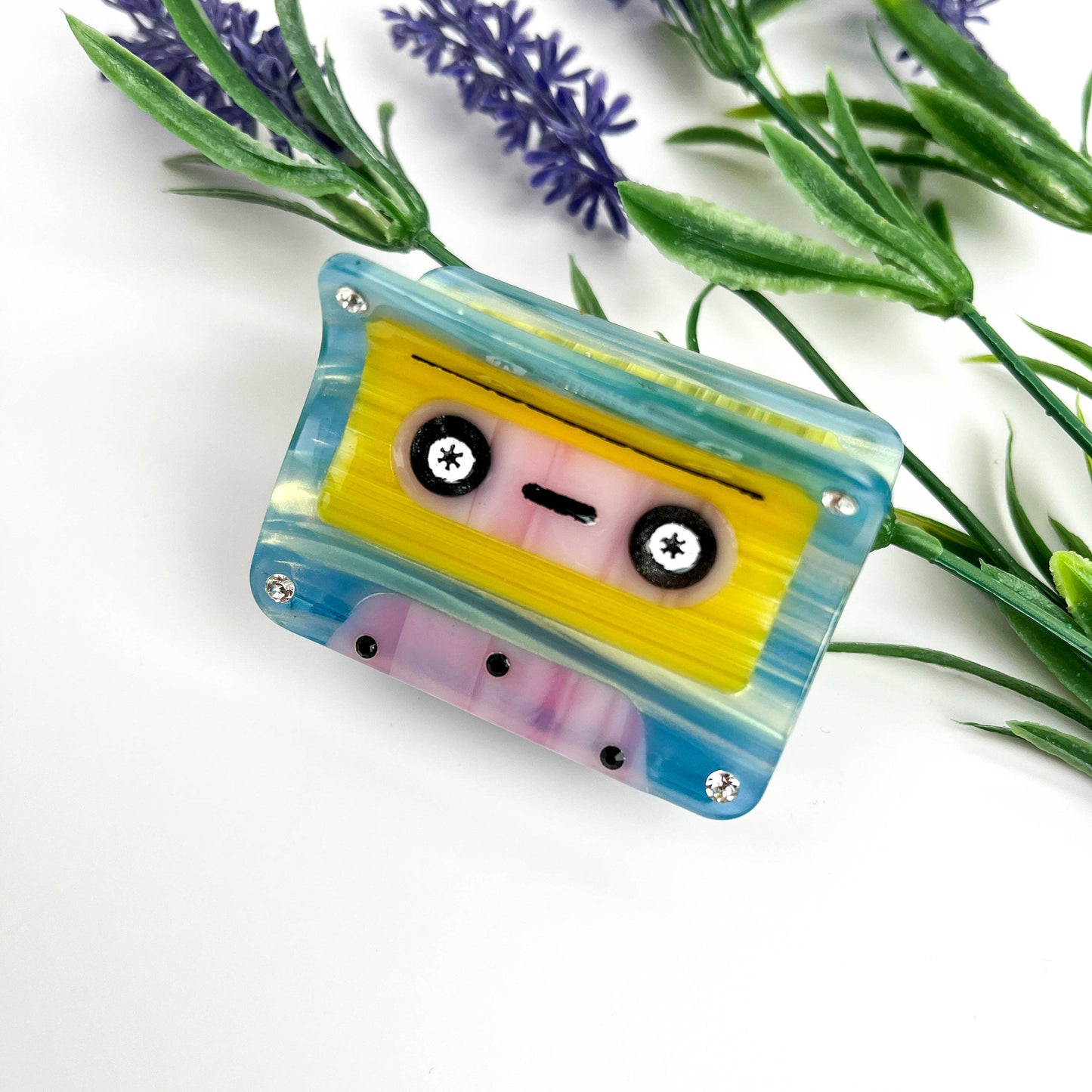 Creative Cartoon Cassette Tape Acetate Hair Claw Clip