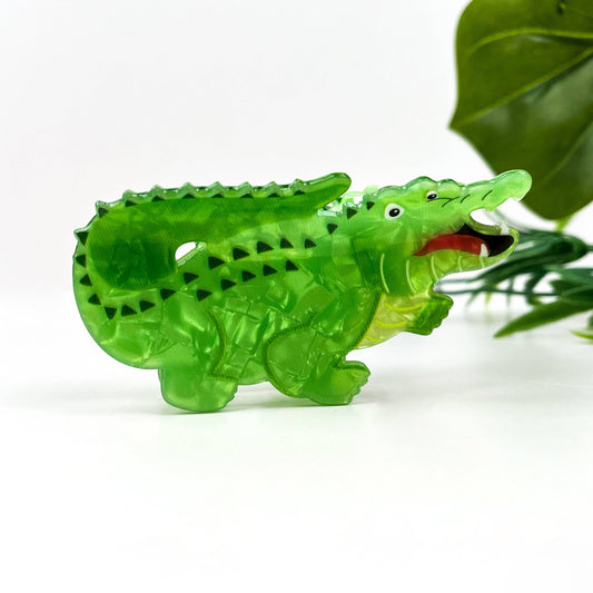 Giant Crocodile Printed Hair Claw Clip