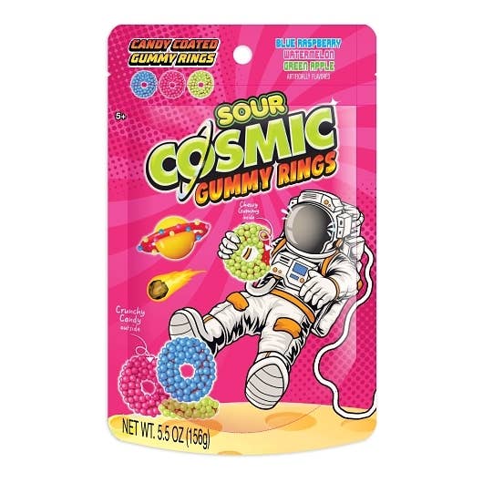 Sour Cosmic Gummy Rings 5.5 oz Single Bag