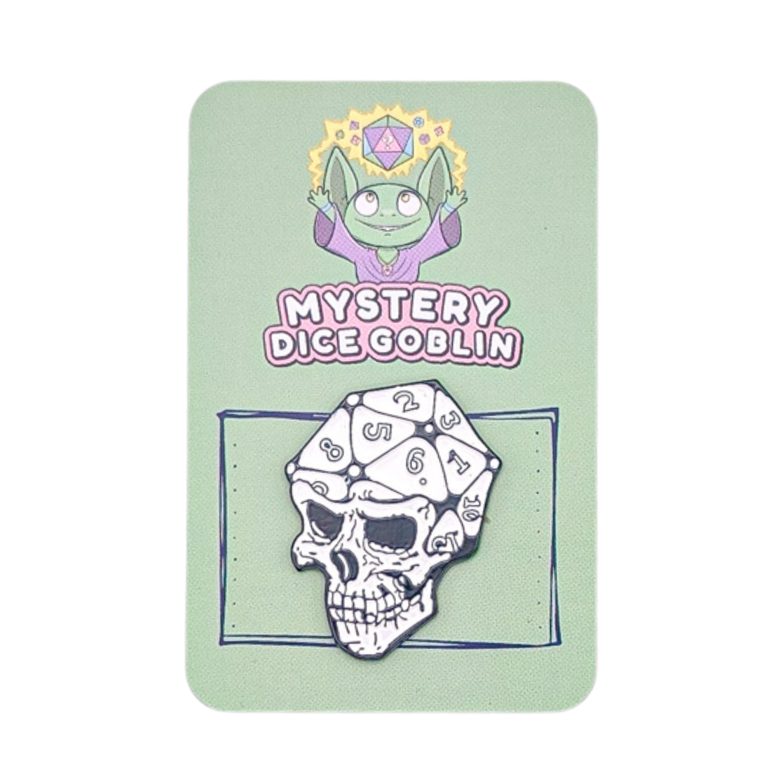 D20 Skull Pin