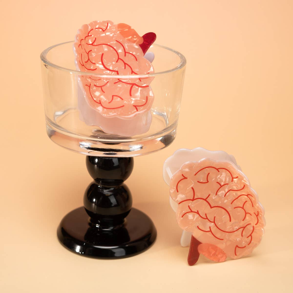 Brain Hair Claw Clip