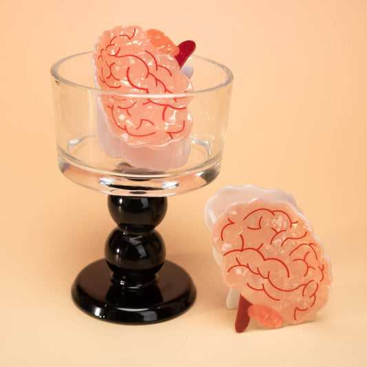 Brain Hair Claw Clip