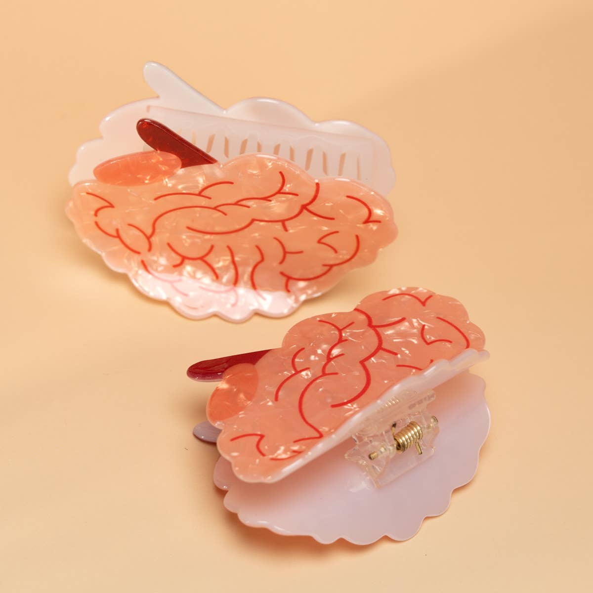 Brain  Hair Claw Clip
