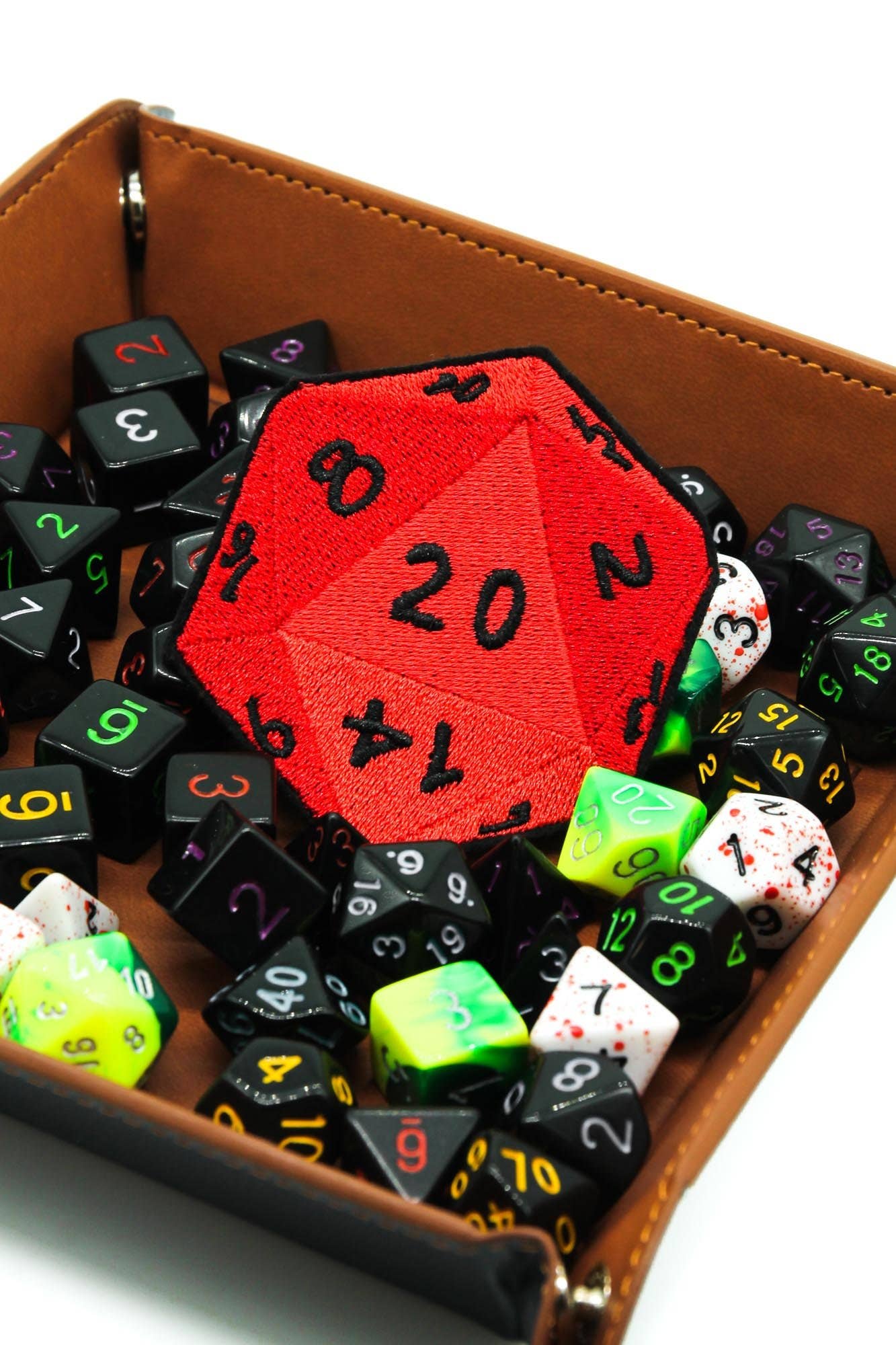 D20 20 Sided Die Embroidered Patch