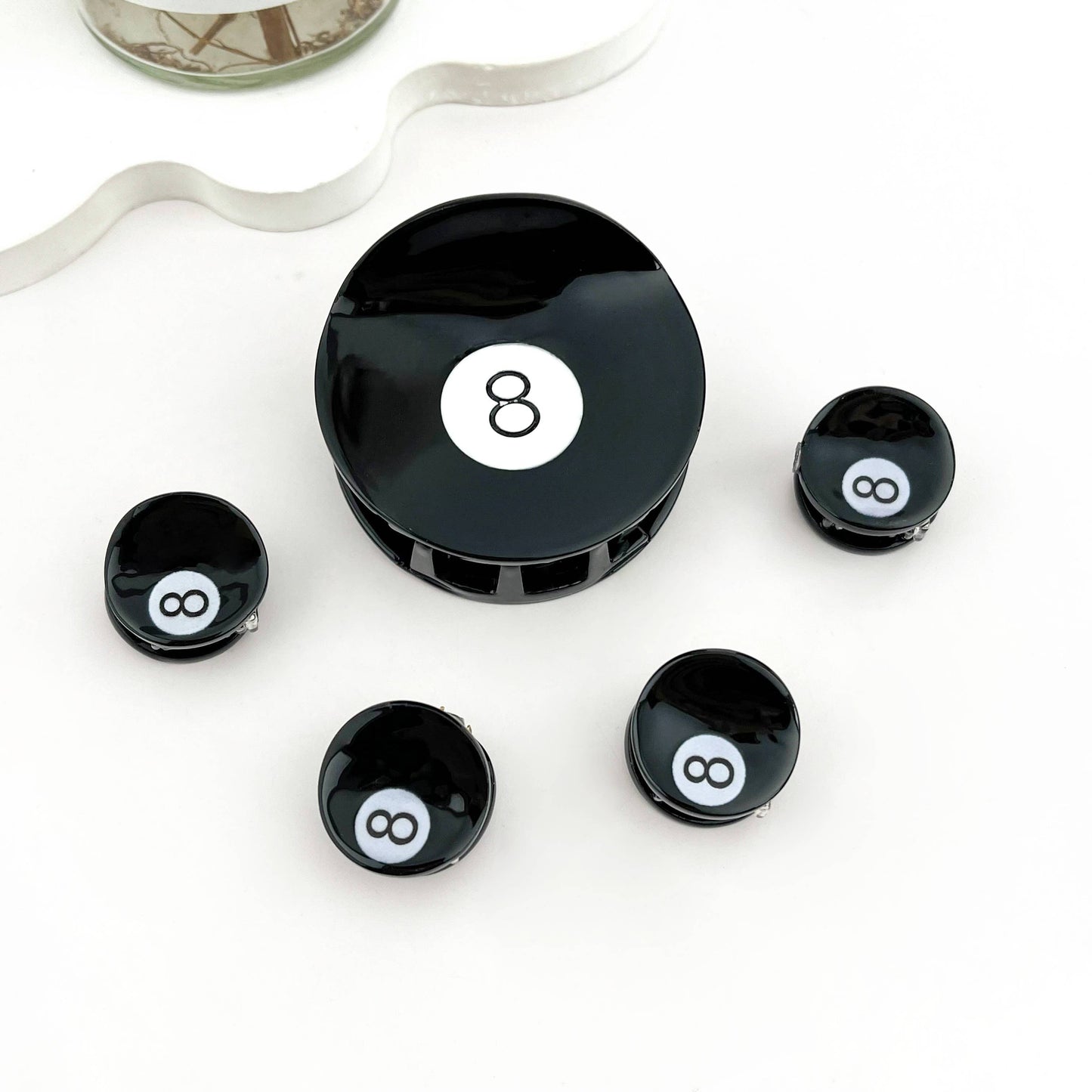 No. 8 Billiard Ball Hair Claw Clip