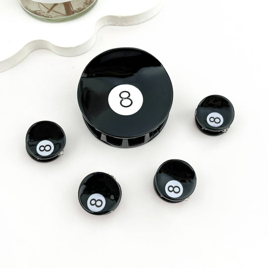No. 8 Billiard Ball Hair Claw Clip