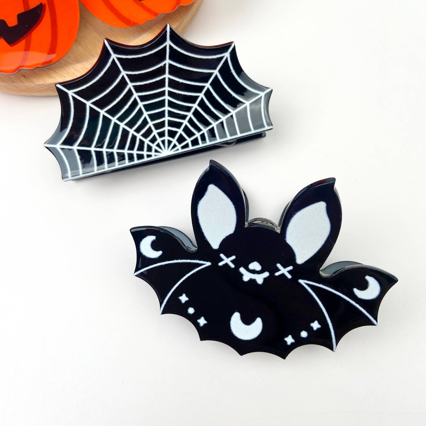 3" Halloween Cute Bat Hair Clips