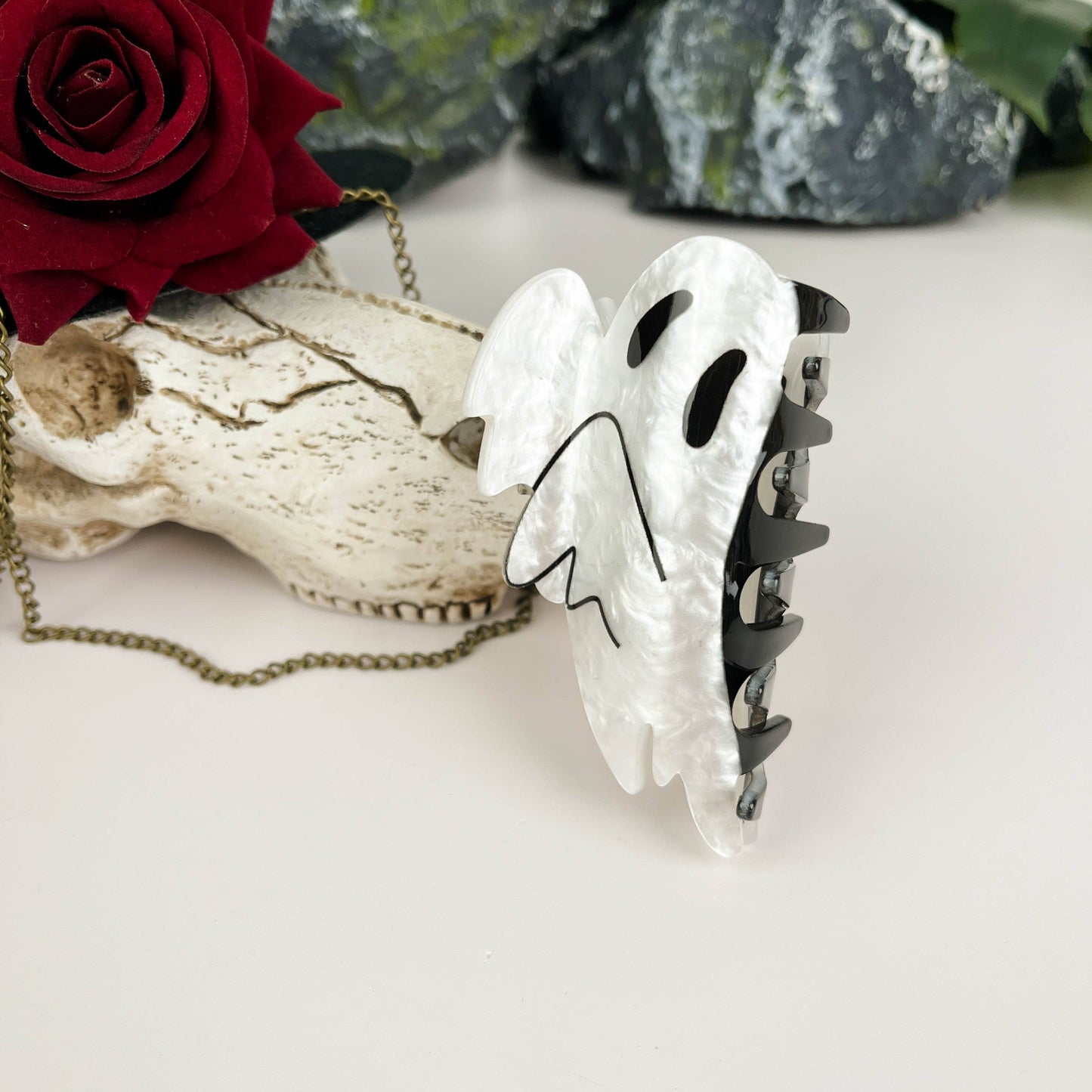 Halloween White Ghost Hair Claw Clip