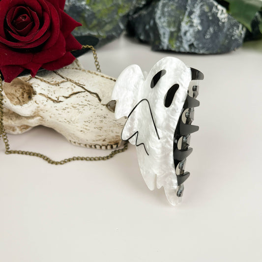 Halloween White Ghost Hair Claw Clip