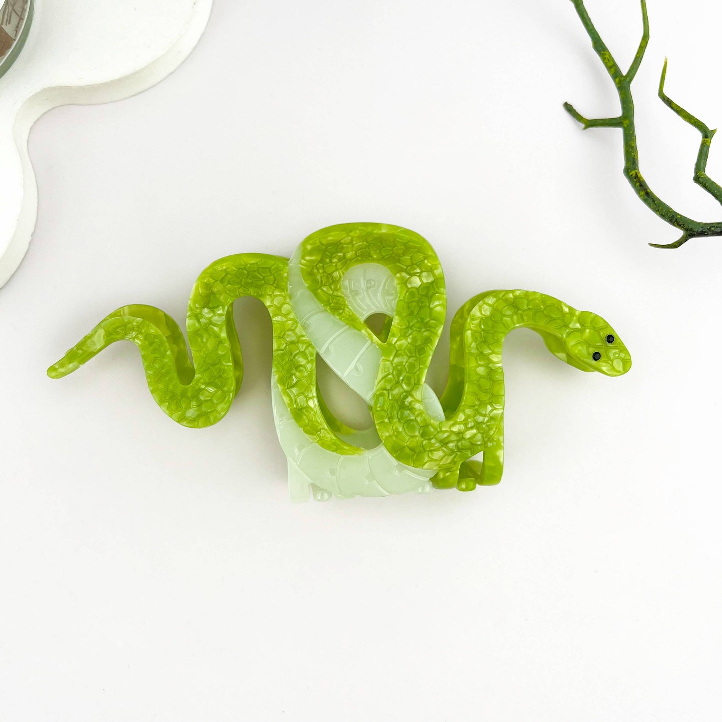 Two-color Snake Hair Clip, Acetate Animal Claw Clip