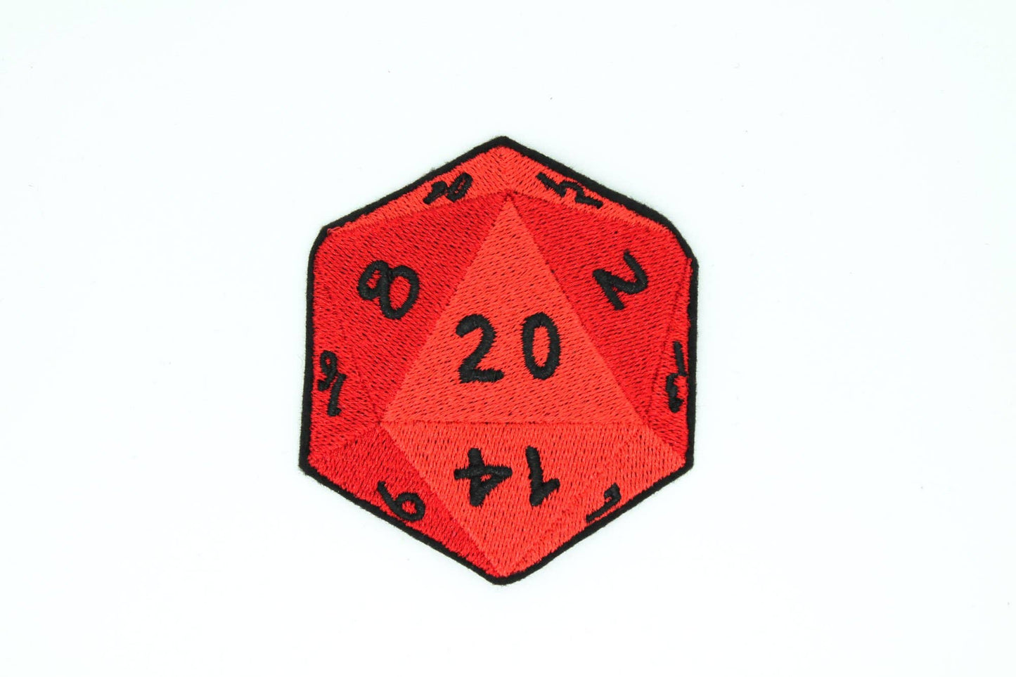 D20 20 Sided Die Embroidered Patch
