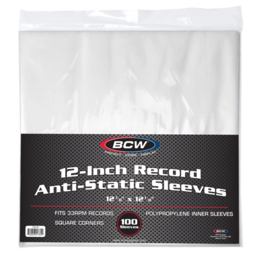 Vinyl Accessories 12 Inch Anti-Static Inner Record Sleeves - 100 Count