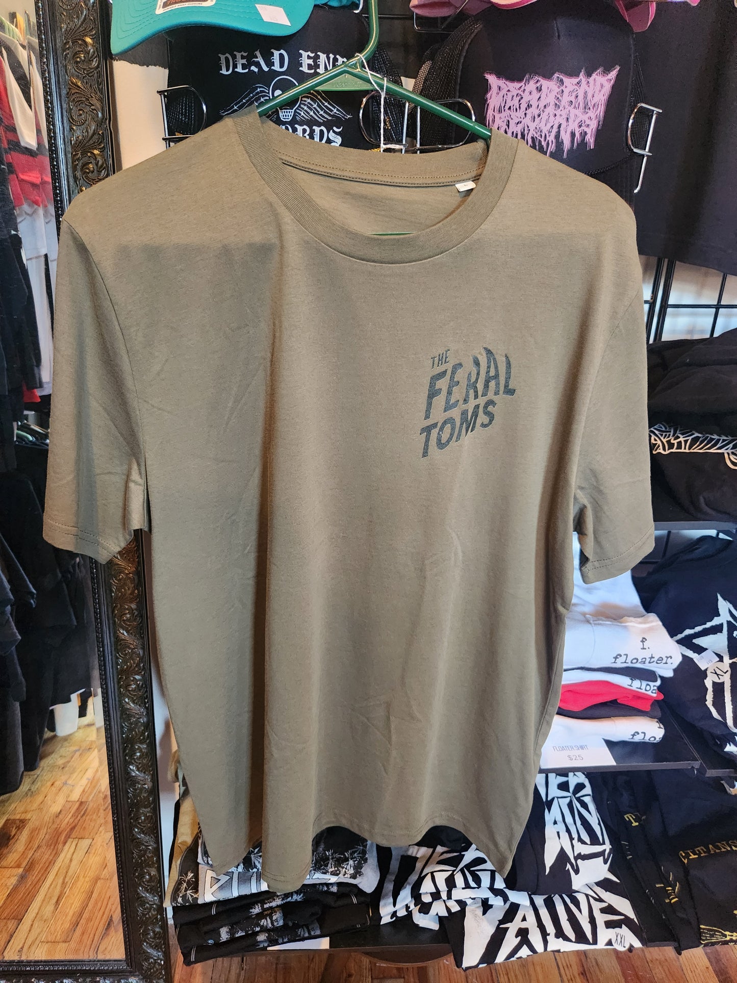 The Feral Toms - Green Shirt Color Logo