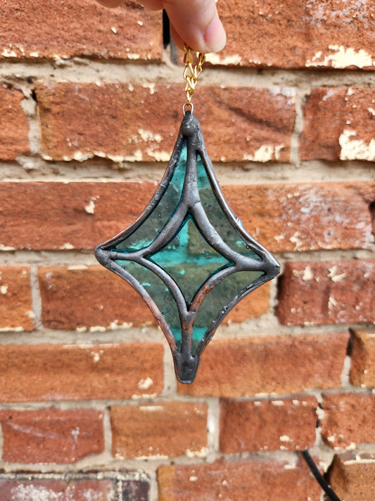 Mid Century Modern Star Stained Glass