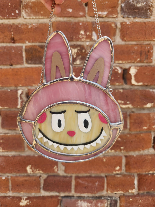 Labubu Inspired Stained Glass Pink