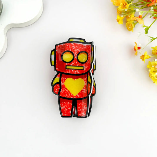 Cute Robot Hair CLip